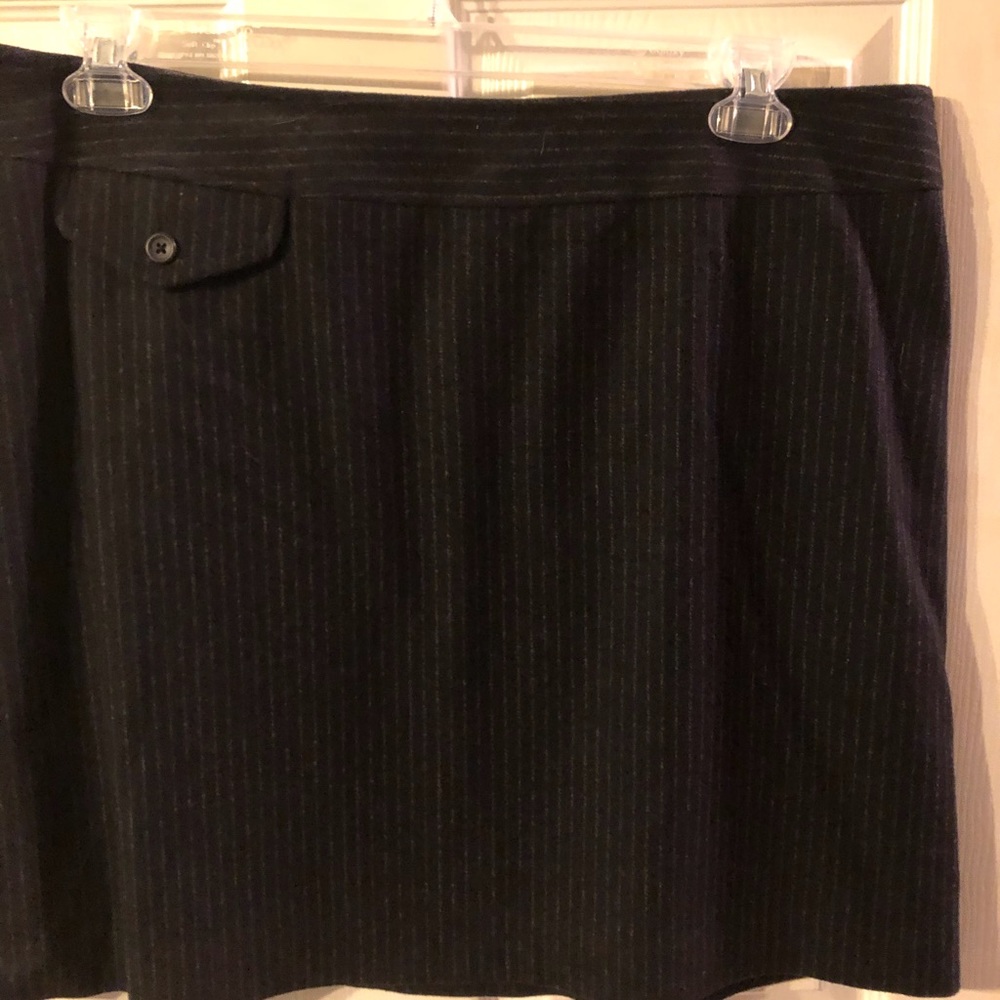 Black Pinstriped Skirt